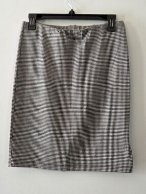 SO Black and White Gingham Pencil Skirt